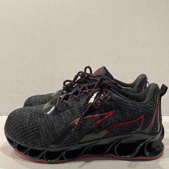 Dream Horse Men’s Steel Toe Shoes Sneakers Lace‎ Up Sz 6.5 Black Red #21032 - Picture 4 of 11